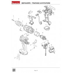Ricambi Makita per Trapano Avvitatore a Batteria BDF454RFE