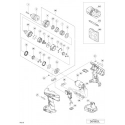 Hitachi Spare Parts for Cordless Driver Drill DS18DCL