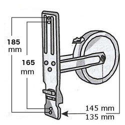 Belt reels "Standard" for shutter - distance 165/185/8 mt