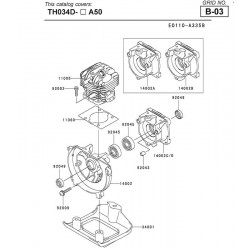 Kawasaki Spare Parts for 2 Stroke Engine TH034D