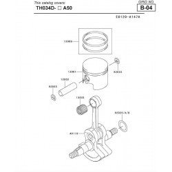 Kawasaki Spare Parts for 2 Stroke Engine TH034D