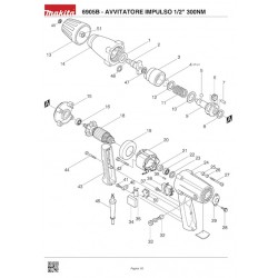 Makita Spare Parts for Impact Wrench 6905B