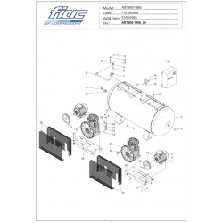 FIAC Spare Parts for Piston Air Compressor ABT 900-1996