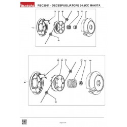 Ricambi Makita per Decespugliatore RBC2501 24,5CC