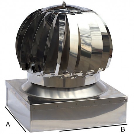 Stainless steel chimney swivel base "Square"