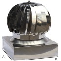 Stainless steel chimney swivel base "Square"
