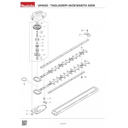 Makita Spare Parts for Electric Hedge Trimmer UH4520