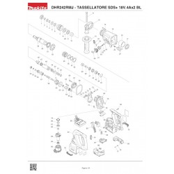 Makita Spare Parts for Cordless Rotary Hammer Drill DHR242RMJ
