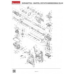Makita Spare Parts for Cordless Hammer DHR400PT2U