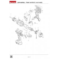 Makita Spare Parts for Cordless Drill Driver DDF448RMJ