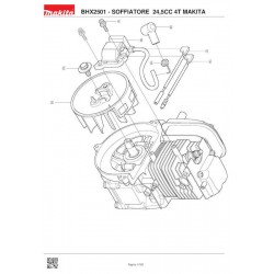Makita Spare Parts for Petrol Blower BHX2501
