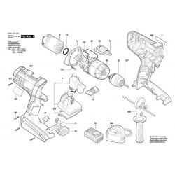 Bosch Parts for Cordless Impact Drill GSB 36 VE-2-LI - 3601JC1100