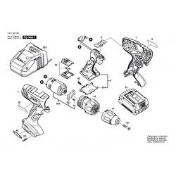 Bosch Spare Parts for Cordless Drill Driver GSR 18 V-LI