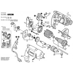 Bosch Spare Parts for Percussion Drill PSB 500 RE - 0603387680