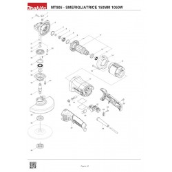 Ricambi Maktec per Smerigliatrice Angolare MT905 150MM 1050W