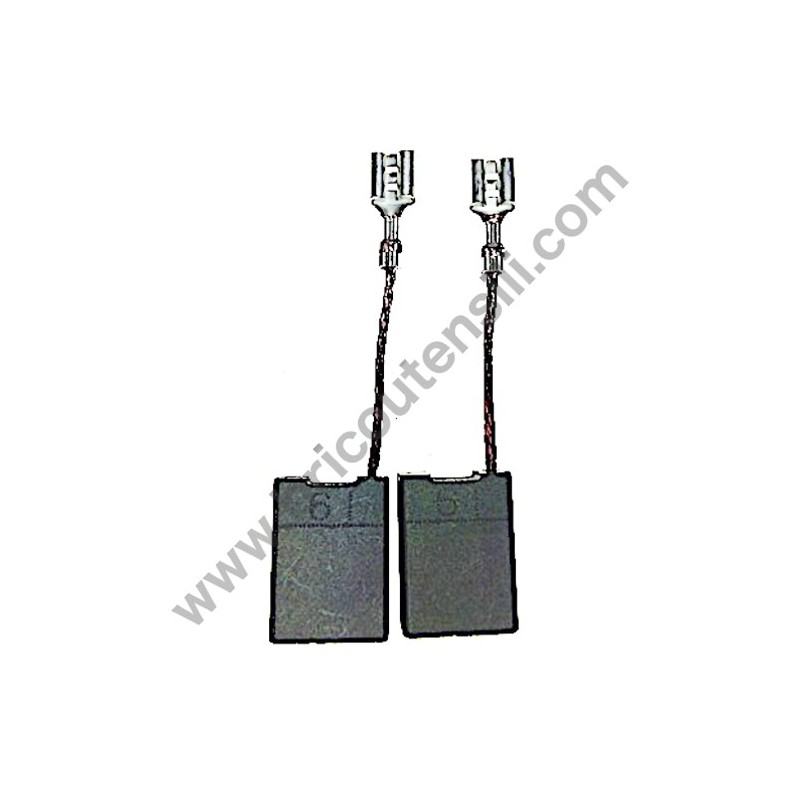 DL-pro Coppia Spazzole Carbone Per Lavatrice Bosch Siemens 616505 – 13,5x5x43 Mm – Connettore AMP 4,8 Mm – Ricambio Originale 00616505