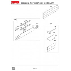 Makita Spare Parts for Chainsaw DCS500/45
