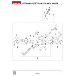 Makita Spare Parts for Chainsaw DCS500/45