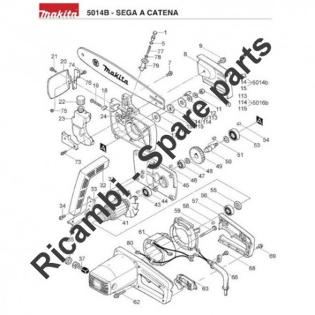 Ricambi Makita per Elettrosega 5014B