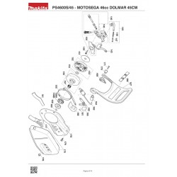 Dolmar Spare Parts for Chainsaw PS4600S/45 - 46cc