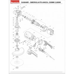 Ricambi Makita per Smerigliatrice Angolare GA9040R