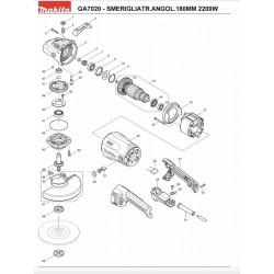 Makita Spare Parts for Angle Grinder GA7020