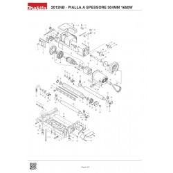 Makita Spare Parts for Planer Thicknesser 2012NB