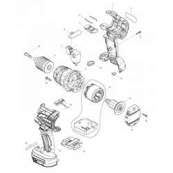 Makita Spare Parts for Cordless Drill DHP481