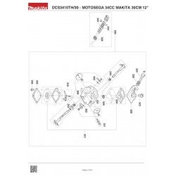Makita Spare Parts for Chainsaw DCS3410TH/30