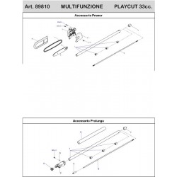 Ricambi Ama per Decspugliatore Multifunzione PLAYCUT 33 cc - 89810