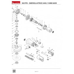 Ricambi Makita per Smerigliatrice Angolare 9557PB