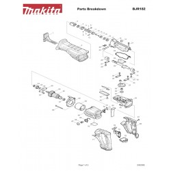 Makita Spare Parts for Cordless Reciprocating Saw BJR182