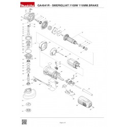 Ricambi Makita per Smerigliatrice Angolare GA4541R