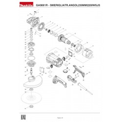 Ricambi Makita per Smerigliatrice Angolare GA9061R