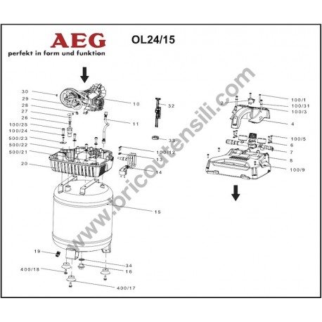 AEG Spare Parts for Air Compressor OL24/15