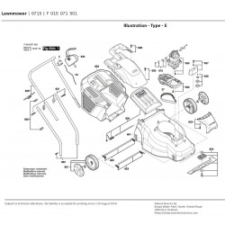 Skil Spare Parts for Lawnmower 0715/F 015 071 501