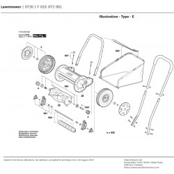 Skil Spare Parts for Lawnmower 0720/F 015 072 001