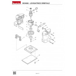 Makita Spare Parts for Orbital Sander BO4560