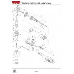 Ricambi Makita per Smerigliatrice Angolare GA4540C