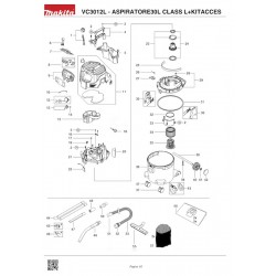 Makita Spare Parts for Vacuum Cleaner VC3012L