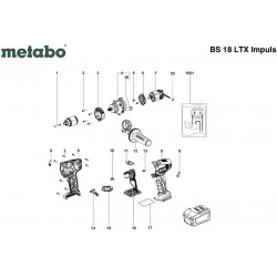 Metabo Spare Parts for Cordless Drill BS 18 LTX Impuls - 02145001