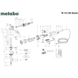 Metabo Spare Parts for Angle Grinder W 12-125 Quick 00398000