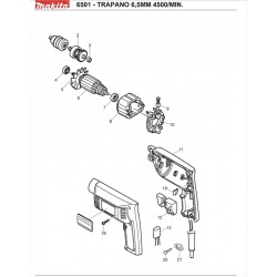 Ricambi Makita per Trapano Elettrico 6501