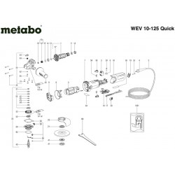 Metabo Spare Parts for Angle Grinder WEV 10-125 Quick