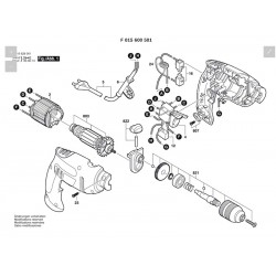 Ricambi Skil per Trapano a Percussione 6005 - F 015 600 501