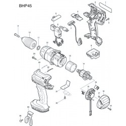 Makita Spare Parts for Cordless Drill BHP451 18v Li-ion Combi Drill