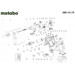 Metabo Spare Parts for Percussion Cordless Drill SBE 18 LTX