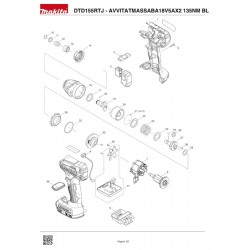 Ricambi Makita per Avvitatore a Batteria ad Impulsi DTD155RTJ