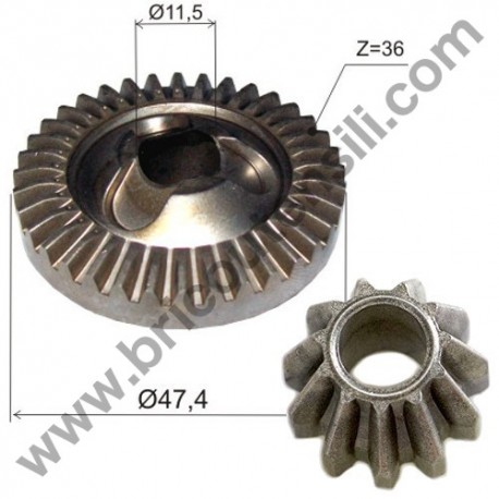 Crown Gear + Bevel Gear for Angle Grinders Bosch PWS6/7-115