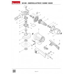Ricambi Makita per Smerigliatrice Angolare 9016B